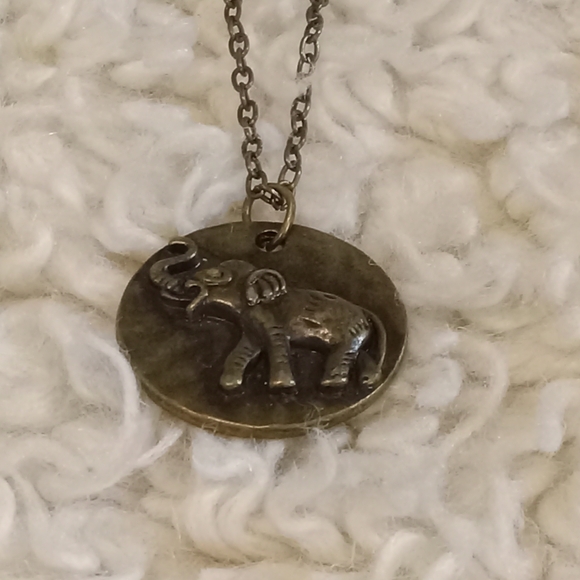 Silver Elephant Pendant Necklace - Picture 2 of 10
